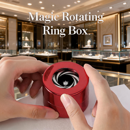2PCS Plated plastic Ring Box, Unique Wedding Ring Case, Gift for Her