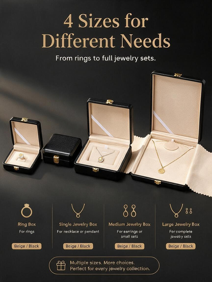 Jewelry Storage Box, Velvet Organizer Display Case for Rings and Necklaces