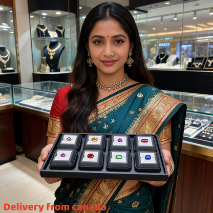 Gemstone Display Case, Artificial Leather, 6x6cm Storage Box (6x6cm)