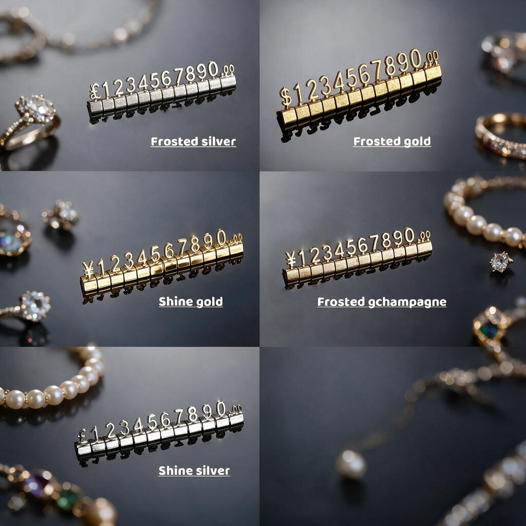 Modular Metal Price Display Numbers, Jewelry Shop Signs (USD, GBP,EURO)