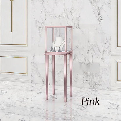 Minimalist Countertop Jewelry Display - Stainless Steel Showcase Stand for Boutiques Jewelry cabinet