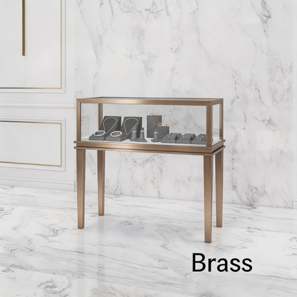 Minimalist Countertop Jewelry Display - Stainless Steel Showcase Stand for Boutiques Jewelry cabinet