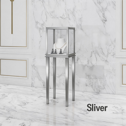 Minimalist Countertop Jewelry Display - Stainless Steel Showcase Stand for Boutiques Jewelry cabinet