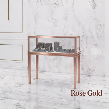 Minimalist Countertop Jewelry Display - Stainless Steel Showcase Stand for Boutiques Jewelry cabinet