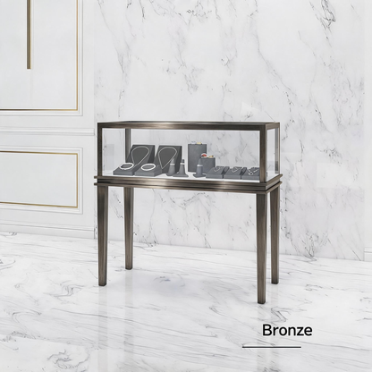 Minimalist Countertop Jewelry Display - Stainless Steel Showcase Stand for Boutiques Jewelry cabinet