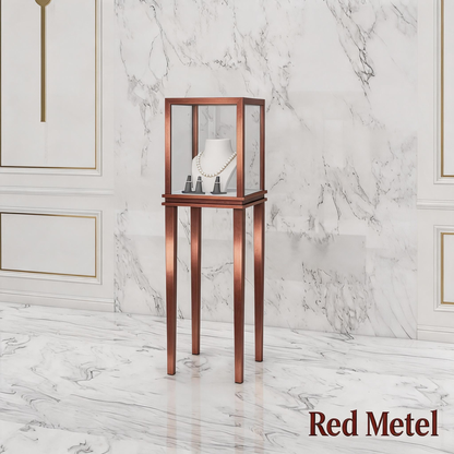 Minimalist Countertop Jewelry Display - Stainless Steel Showcase Stand for Boutiques Jewelry cabinet