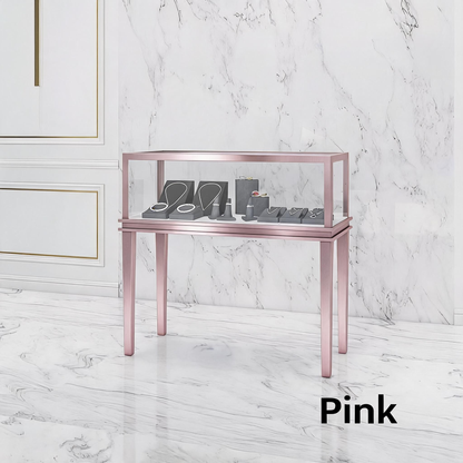 Minimalist Countertop Jewelry Display - Stainless Steel Showcase Stand for Boutiques Jewelry cabinet