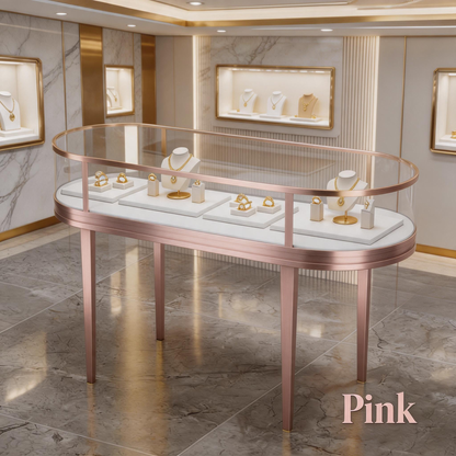 Heavy Duty Stainless Steel Jewelry Showcase - Rustproof Counter Display Stand for Shops Jewelry cabinet