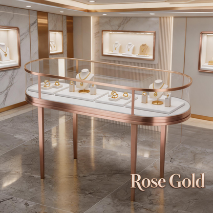 Heavy Duty Stainless Steel Jewelry Showcase - Rustproof Counter Display Stand for Shops Jewelry cabinet