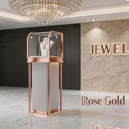 Stainless Steel Electroplated Jewelry Display Stand - Countertop Showcase Rack for Retail Stores Jewelry cabinet