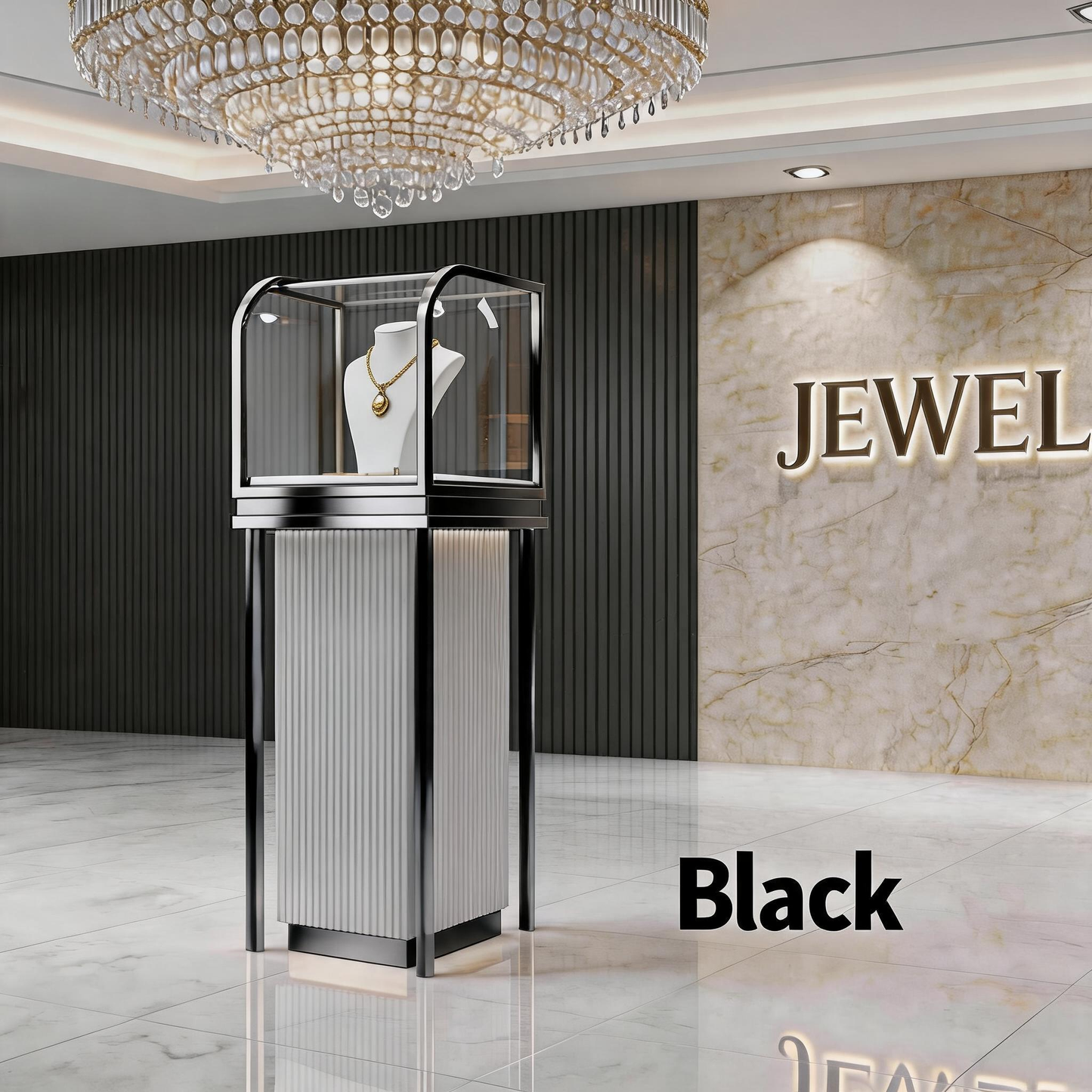 Stainless Steel Electroplated Jewelry Display Stand - Countertop Showcase Rack for Retail Stores Jewelry cabinet