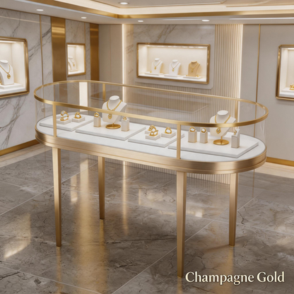 Heavy Duty Stainless Steel Jewelry Showcase - Rustproof Counter Display Stand for Shops Jewelry cabinet