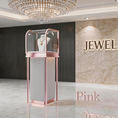 Stainless Steel Electroplated Jewelry Display Stand - Countertop Showcase Rack for Retail Stores Jewelry cabinet