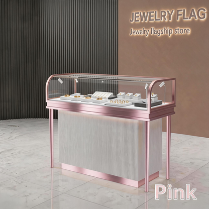 Stainless Steel Electroplated Jewelry Display Stand - Countertop Showcase Rack for Retail Stores Jewelry cabinet