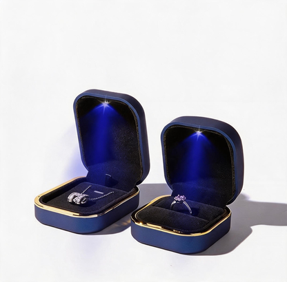 5pcs LED Jewelry Box with Light for Necklace and Ring Proposal Gift