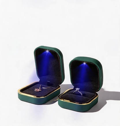 5pcs LED Jewelry Box with Light for Necklace and Ring Proposal Gift