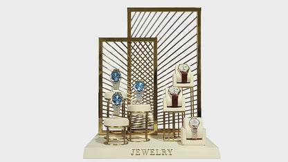 Stainless Steel Watch Display Case - Glass Top Showcase for Retail