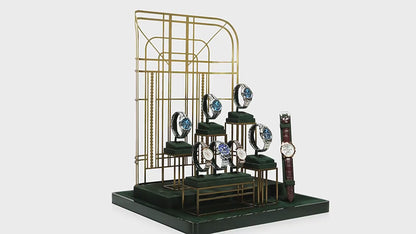 Luxury Metal Watch Stand - Solid Steel Display for Men's Collection