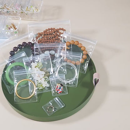 Sell 100PCS/BAG,PVC jewelry bag,Clear jewelry pouch,Plastic jewelry organizer,Waterproof jewelry bag,Zipper jewelry pouch