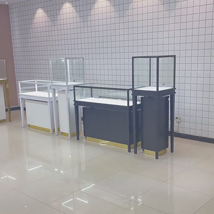 Heavy Duty Stainless Steel Jewelry Showcase - Rustproof Counter Display Stand for Shops Jewelry cabinet