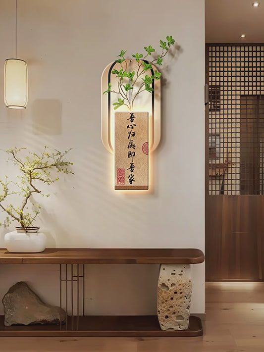 Song Dynasty aesthetics with light porch wall decoration painting new Chinese living room sofa background wall hanging painting Chinese style retro painting