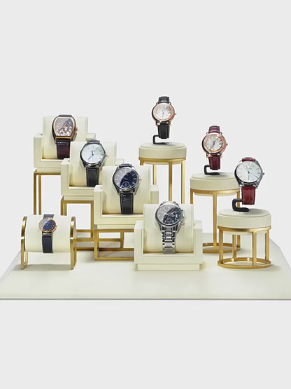 Stainless Steel Watch Display Case - Glass Top Showcase for Retail