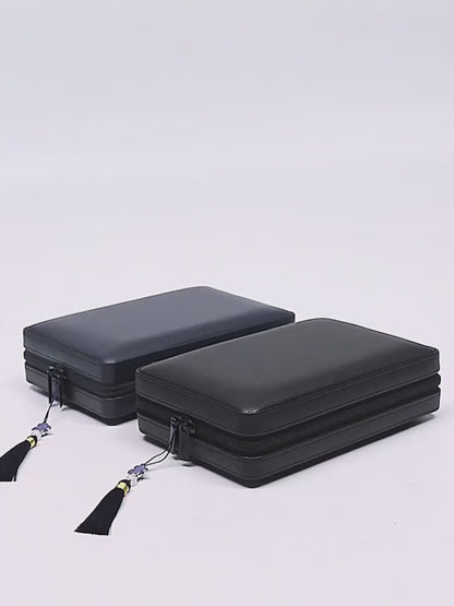 Leather Zipper Jewelry Storage Box, Soft Travel Case for Rings Necklaces, Gift for Her
