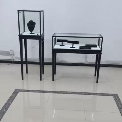 Heavy Duty Stainless Steel Jewelry Showcase - Rustproof Counter Display Stand for Shops Jewelry cabinet
