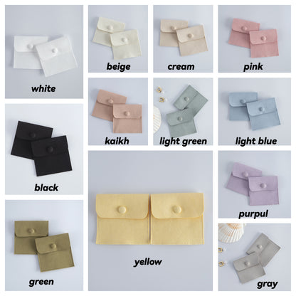 50pcs Custom Suede Jewelry Pouches, Personalized Logo Drawstring Bags, Soft Touch Gifts
