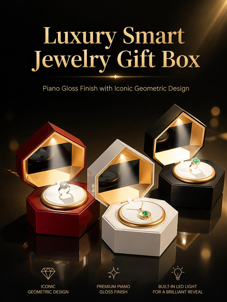 LED Video Jewelry Box with Screen for Proposal, Customizable Display Case
